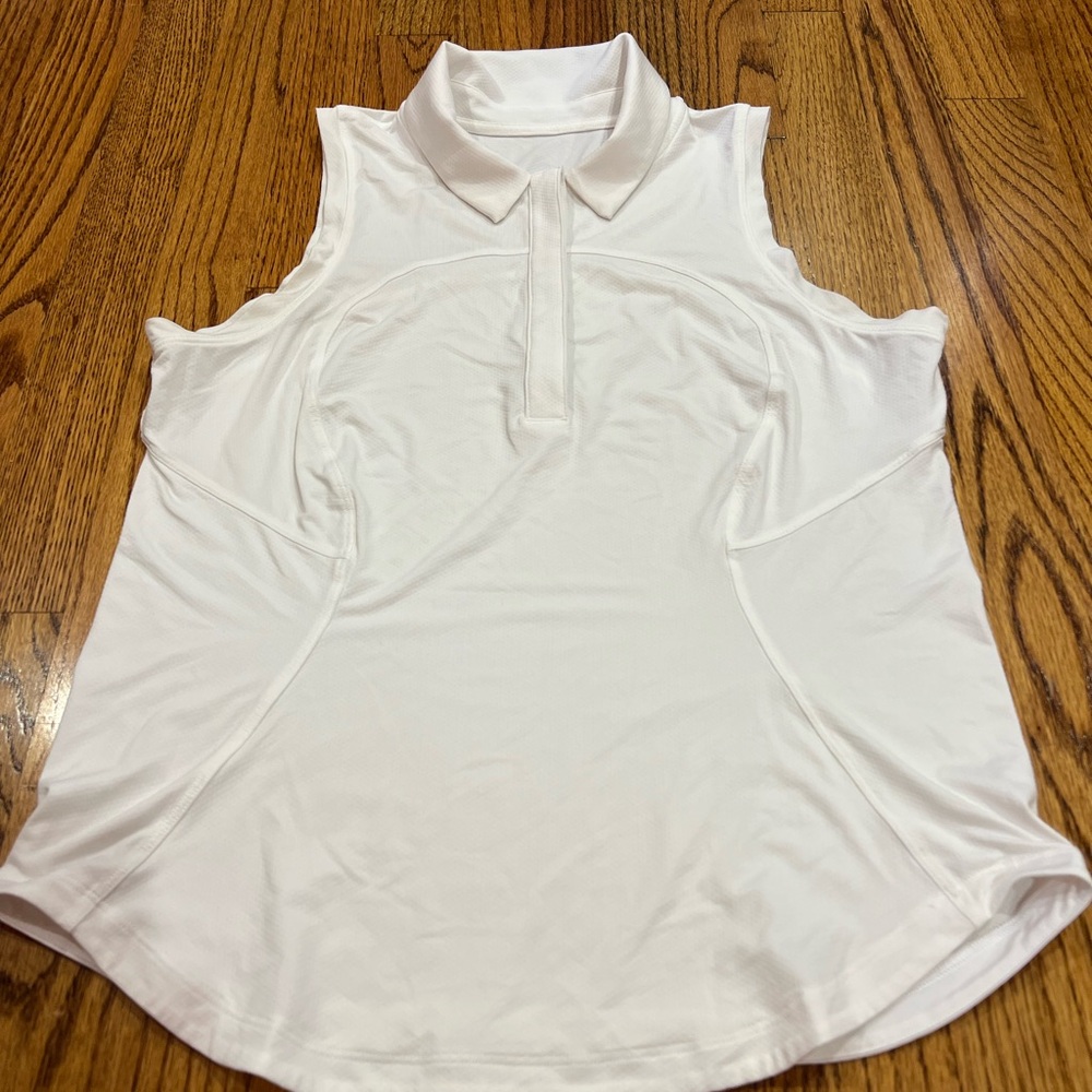lululemon athletica White Sleeveless Polo